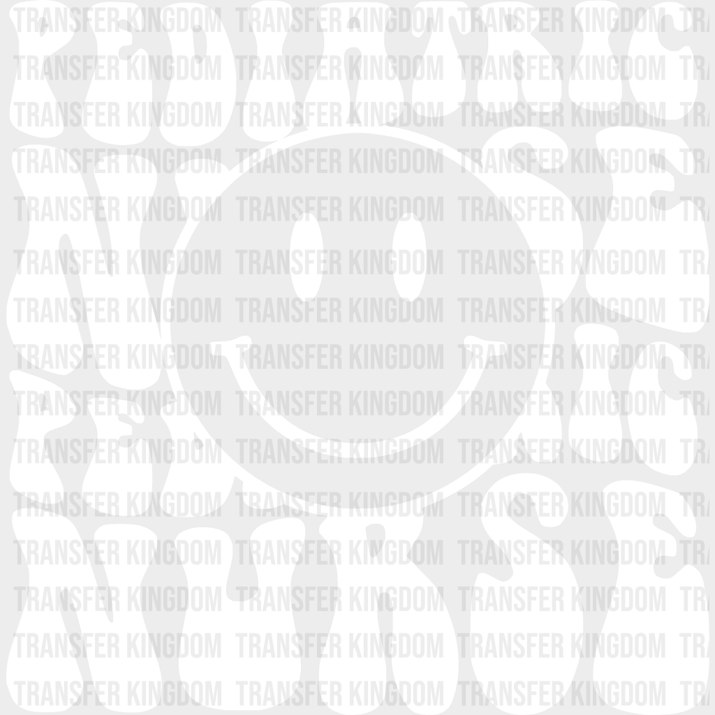Pediatric Nurse Smiley Design - Dtf Transfers Unisex S & M (10’’) / Light Color See Imaging