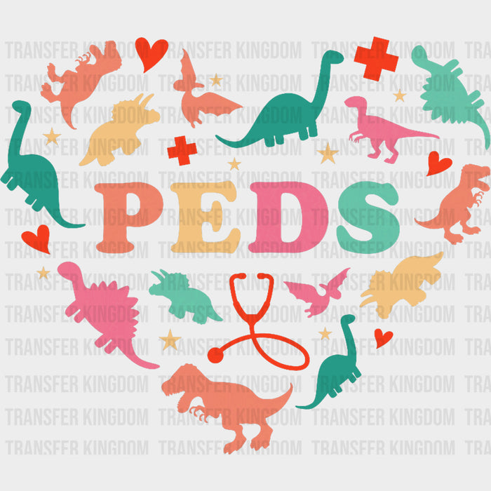 Peds, Dinosaurs, Heart - Pediatric Nurse DTF Transfers