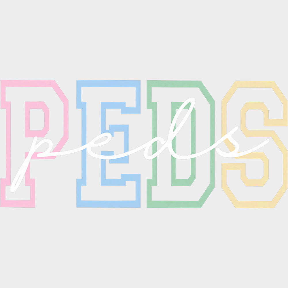 Peds - Pediatric Nurse DTF Transfers transfer-kingdom Light Color Design (See Imaging)
