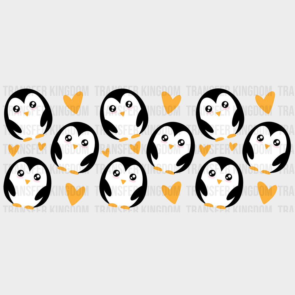 Penguins Uv Dtf Transfer Cup Wrap Sticker