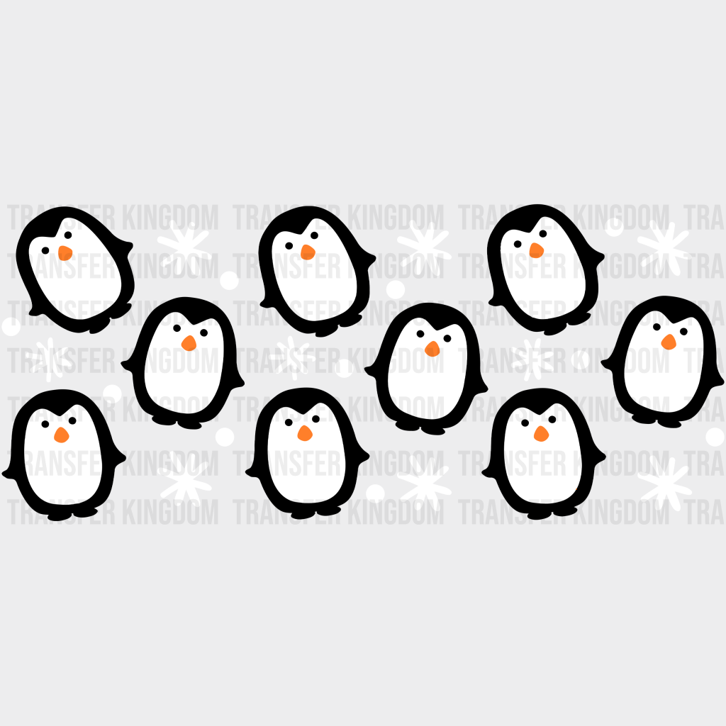 Penguins Uv Dtf Transfer Cup Wrap Sticker