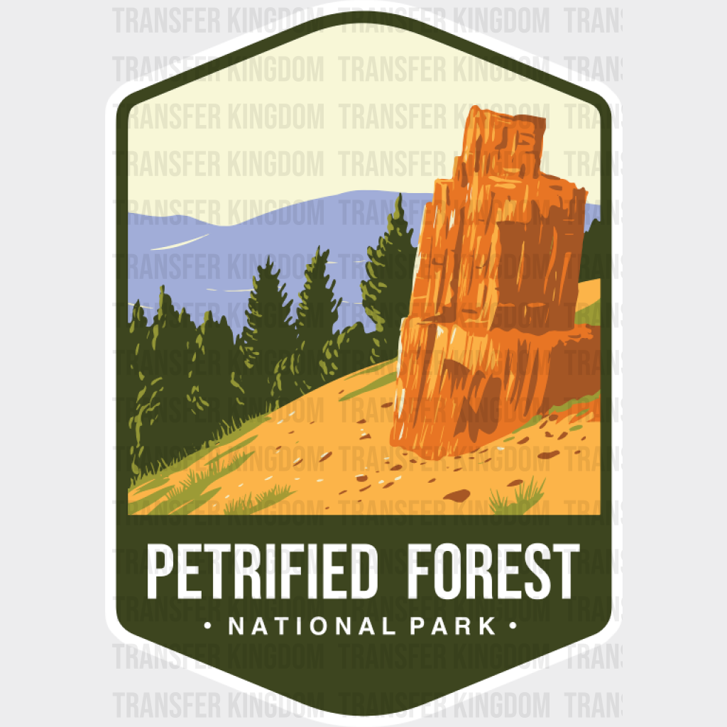 Petrified Forest National Park Colorful Design - National Parks DTF Transfer