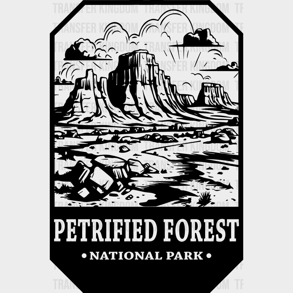 Petrified Forest National Park Design - Parks Dtf Transfers Unisex S & M (10’) / Dark Color See