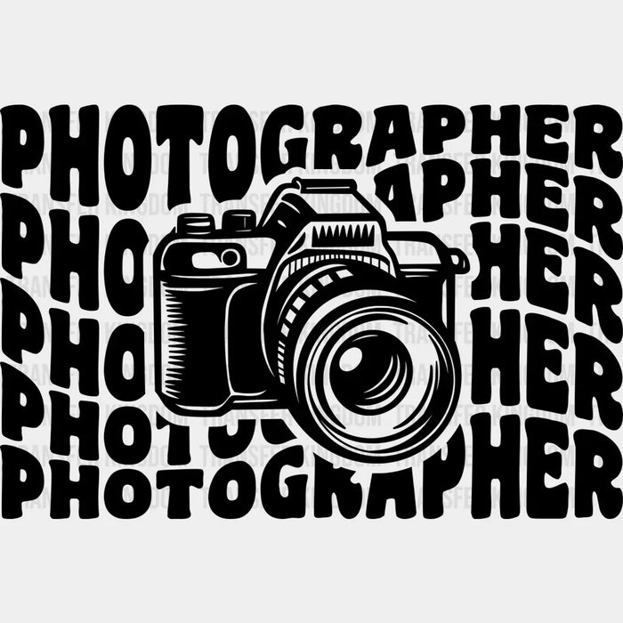 Photographer Camera Design - Photography Iron On DTF Transfer