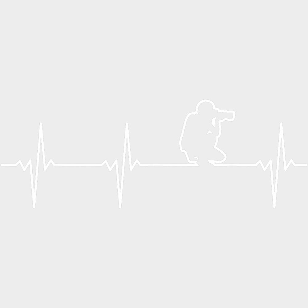 Photographer Heartbeat - Photography DTF Transfers Adult Unisex - S & M (10’’) / Light Color Design (See Imaging)