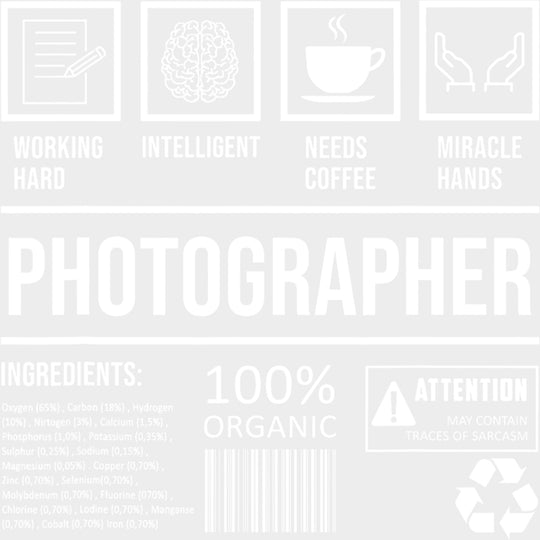 Photographer Ingredients B&W - Photography DTF Transfers transfer-kingdom Light Color Design (See Imaging)