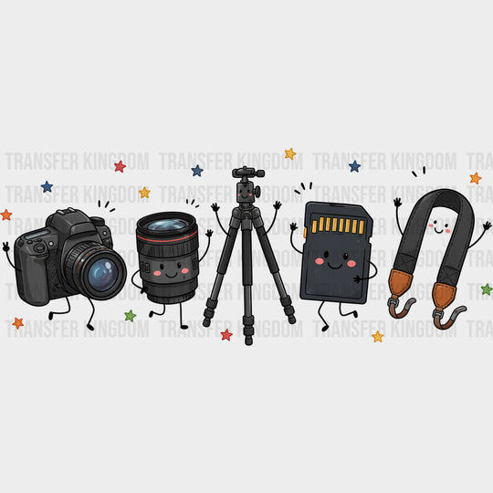 Photography Gear - Photography DTF Transfers - Adult Unisex - S & M (10’’) / Dark Color Design (See Imaging)