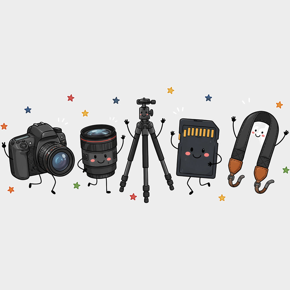 Photography Gear - Photography DTF Transfers - Adult Unisex - S & M (10’’) / Light Color Design (See Imaging)