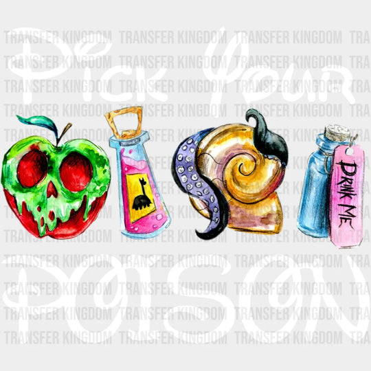 Pick Your Poison Disney Design - Dtf Heat Transfer