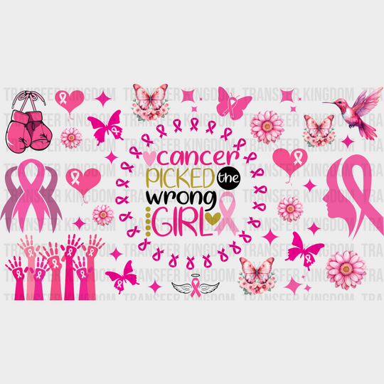 Picked The Wrong Girl - Awareness Cup Wrap Uv Sticker Permanent Dtf Decal