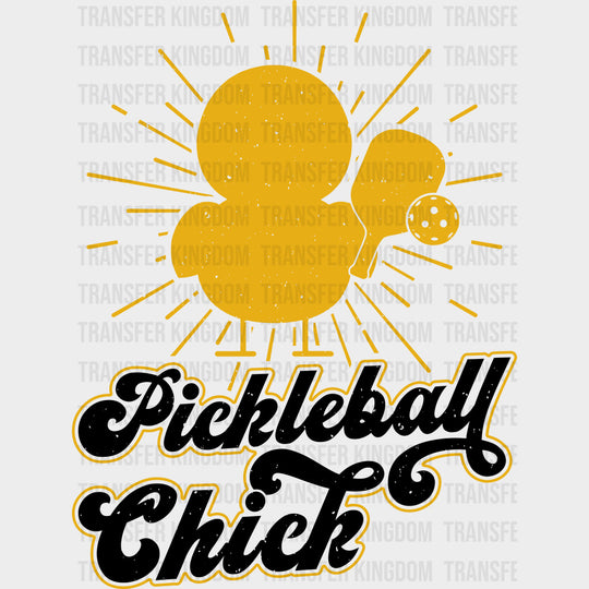 Pickleball Chick - Pickleball DTF Transfers Adult Unisex - S & M (10’’) / Dark Color Design (See Imaging)