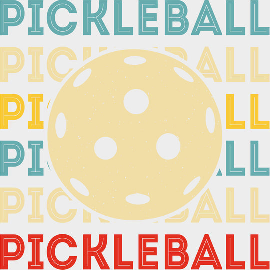 Pickleball Colorful - Pickleball DTF Transfers Adult Unisex - S & M (10’’) / Light Color Design (See Imaging)