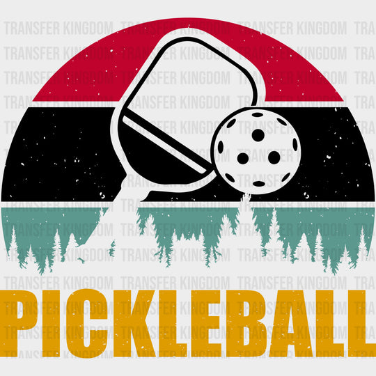 Pickleball Forest Silhouette - Pickleball DTF Transfers transfer-kingdom Dark Color Design (See Imaging)