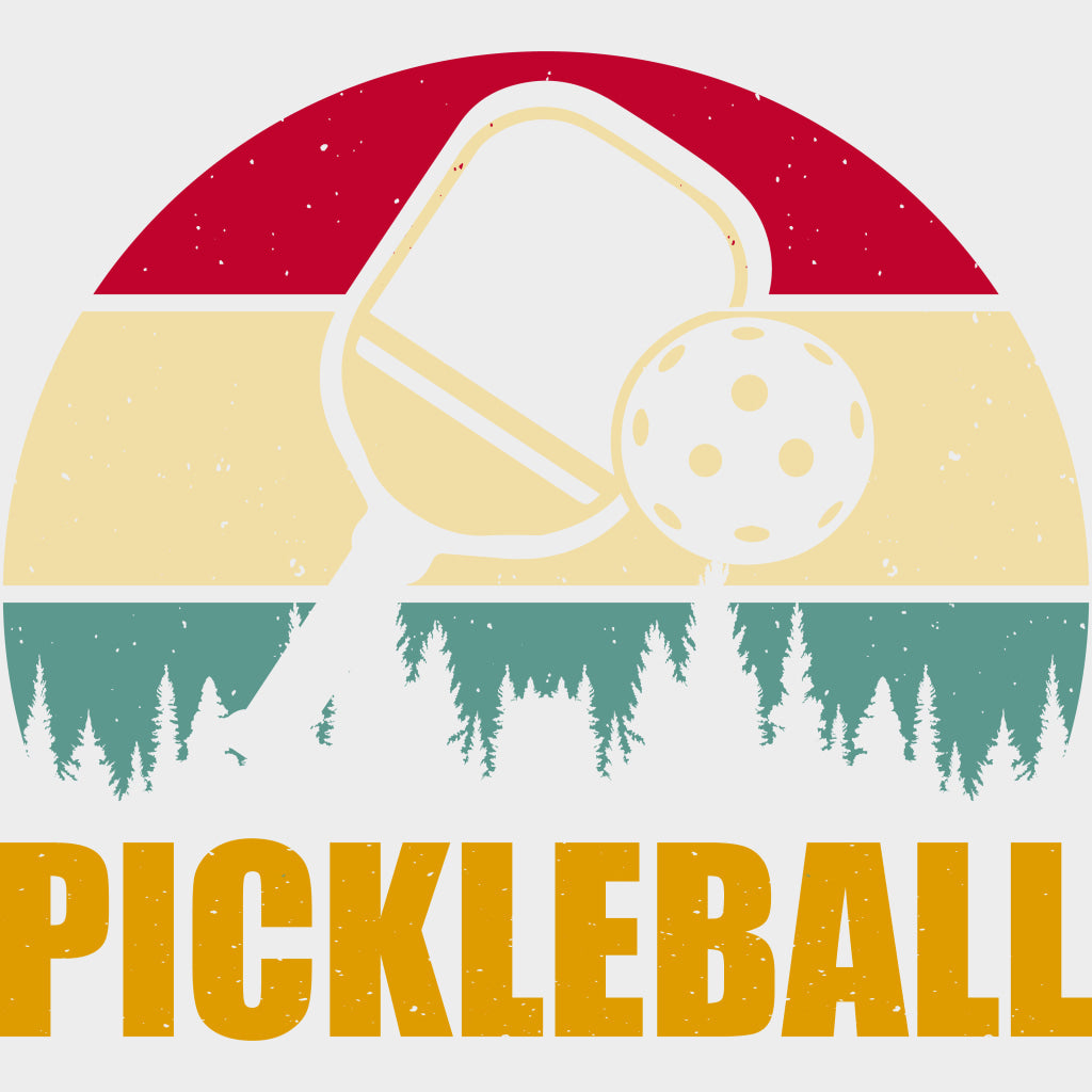 Pickleball Forest Silhouette - Pickleball DTF Transfers transfer-kingdom Light Color Design (See Imaging)