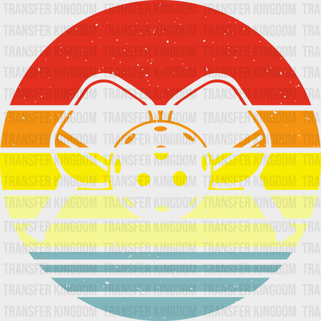 Pickleball Red Orange Blue - Pickleball DTF Transfers