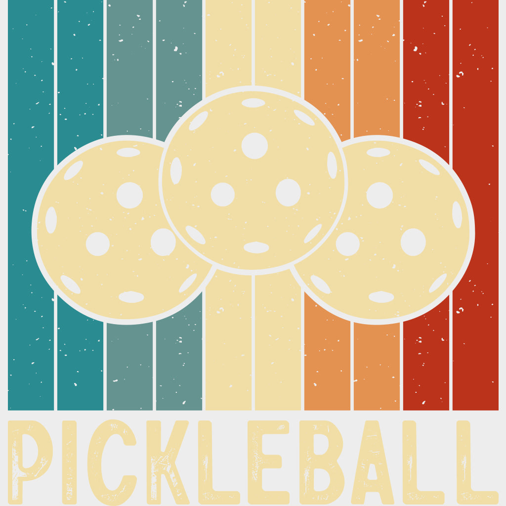 Pickleball Three Balls - Pickleball DTF Transfers Adult Unisex - S & M (10’’) / Light Color Design (See Imaging)