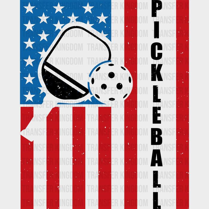 Pickleball USA Flag Red & Blue - Pickleball DTF Transfers