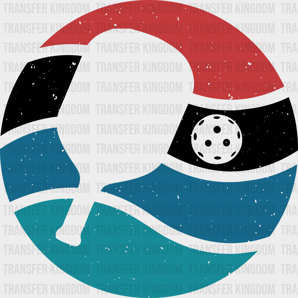 Pickleball Wavy Ball - Pickleball DTF Transfers Adult Unisex - S & M (10’’) / Dark Color Design (See Imaging)
