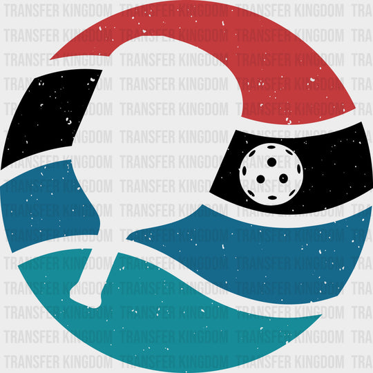 Pickleball Wavy Ball - Pickleball DTF Transfers Adult Unisex - S & M (10’’) / Dark Color Design (See Imaging)