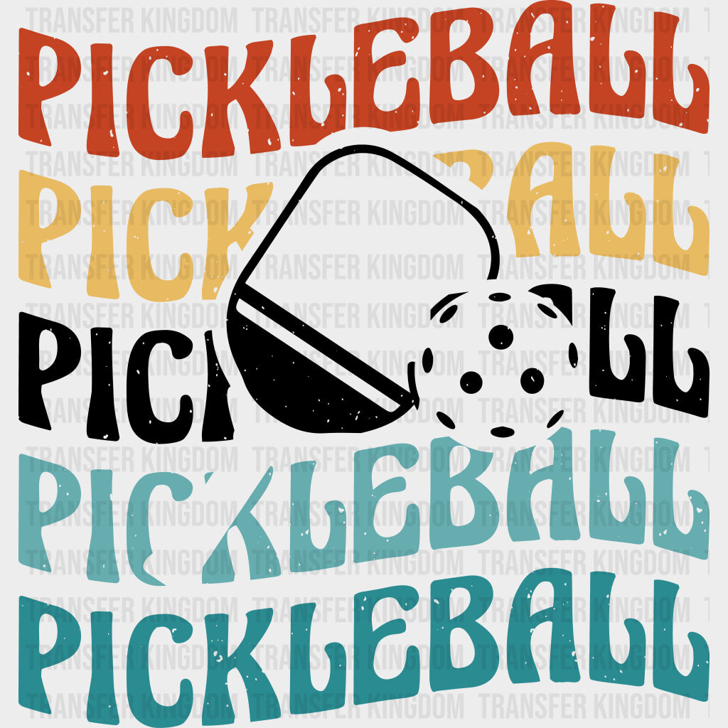 Pickleball Wavy - Pickleball DTF Transfers transfer-kingdom Dark Color Design (See Imaging)