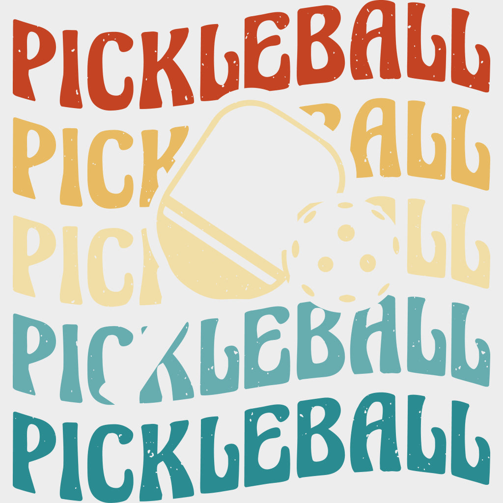 Pickleball Wavy - Pickleball DTF Transfers transfer-kingdom Light Color Design (See Imaging)