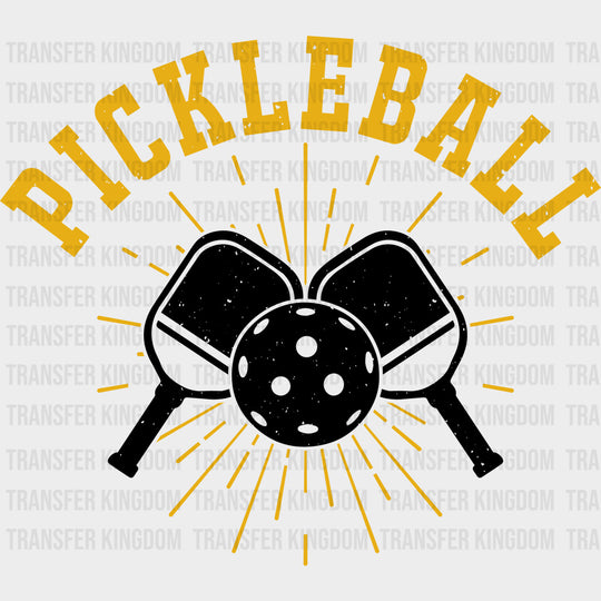 Pickleball Yellow Lines - Pickleball DTF Transfers Adult Unisex - S & M (10’’) / Dark Color Design (See Imaging)