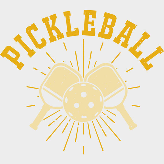 Pickleball Yellow Lines - Pickleball DTF Transfers Adult Unisex - S & M (10’’) / Light Color Design (See Imaging)