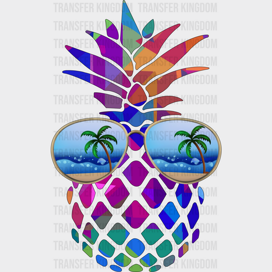 Pineapple Sunglasses Summer Dtf Transfer Unisex - S & M (10’) / Dark Color Design See Imaging