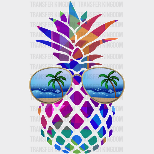 Pineapple Sunglasses Summer Dtf Transfer Unisex - S & M (10’) / Light Color Design See Imaging