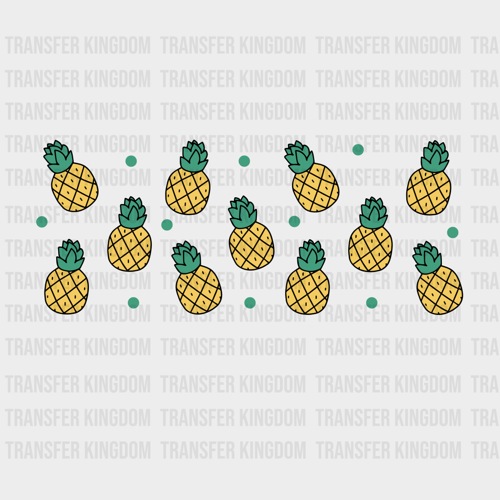 Pineapples Uv Dtf Transfer Cup Wrap Sticker