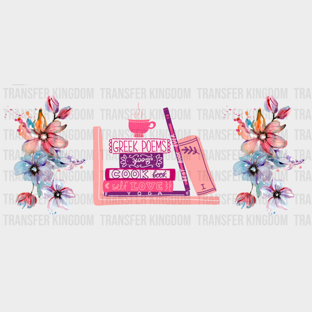 Pink Books - General Cup Wrap UV Sticker Permanent UV DTF Decal UVDTF
