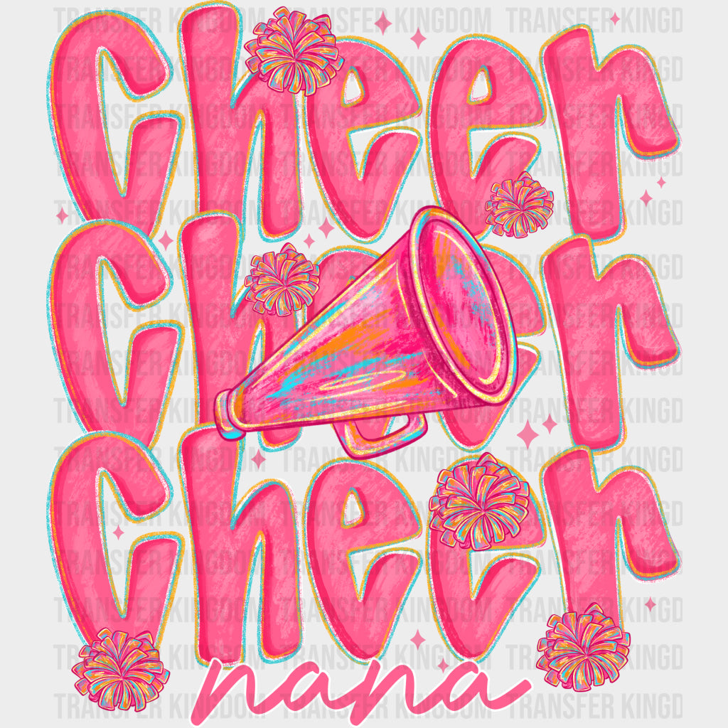 Pink Cheer Family Selection - Cheerleading DTF Transfers Adult Unisex - S & M (10’’) / Nana (See Imaging)