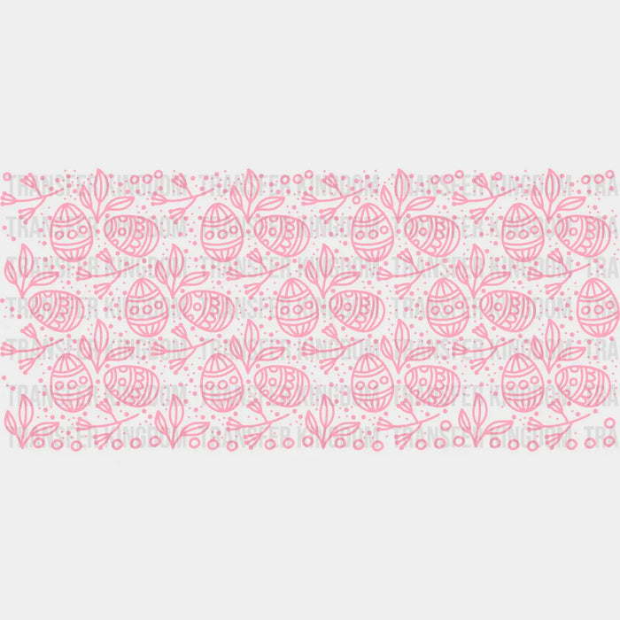 Pink Eggs Drawing - Easter Cup Wrap UV Sticker Permanent UV DTF Decal