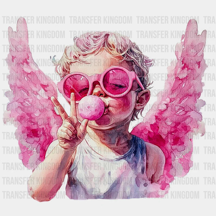 Pink Eros Watercolor Design - Valentine's Day DTF Transfer
