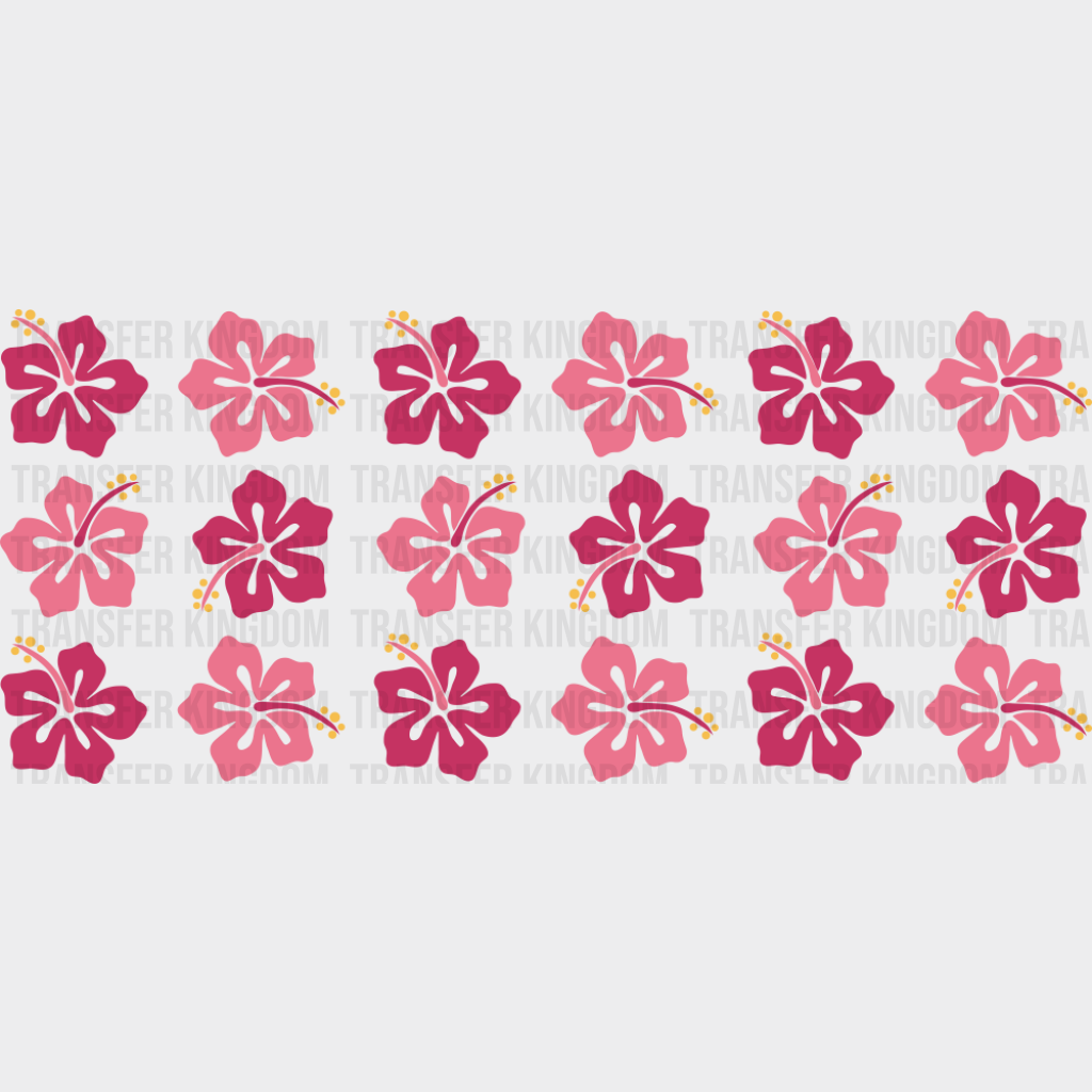 Pink Flowers - General Cup Wrap UV Sticker Permanent UV DTF Decal UVDTF