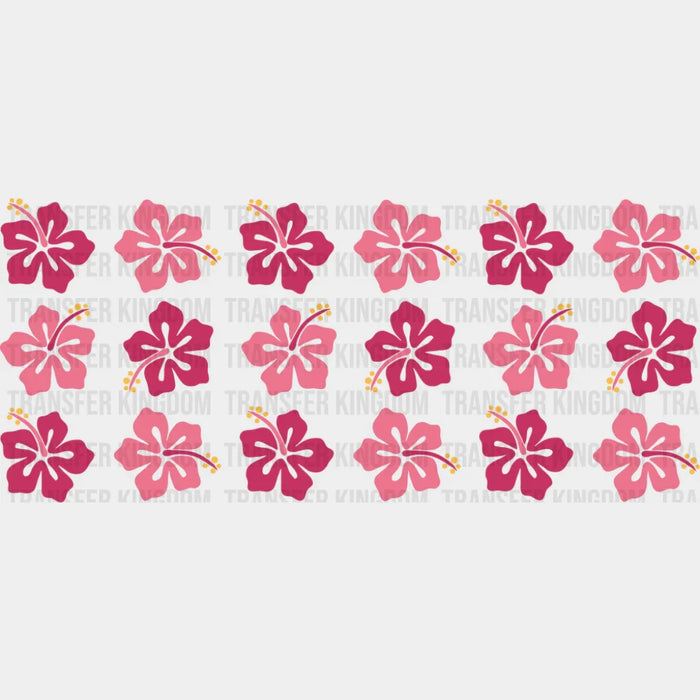Pink Flowers - General Cup Wrap UV Sticker Permanent UV DTF Decal