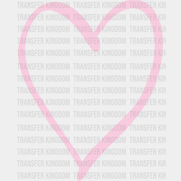 Pink Heart Valentine's Day Design - DTF heat transfer