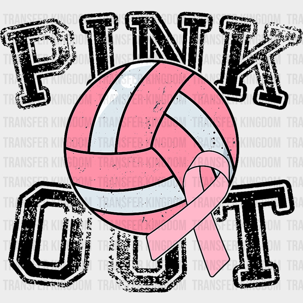 Pink Out - Volleyball DTF Transfers transfer-kingdom Dark Color Design (See Imaging)