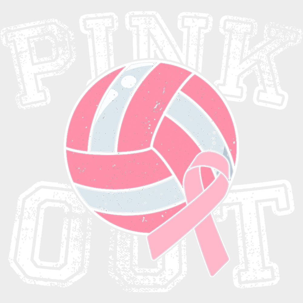 Pink Out - Volleyball DTF Transfers transfer-kingdom Light Color Design (See Imaging)