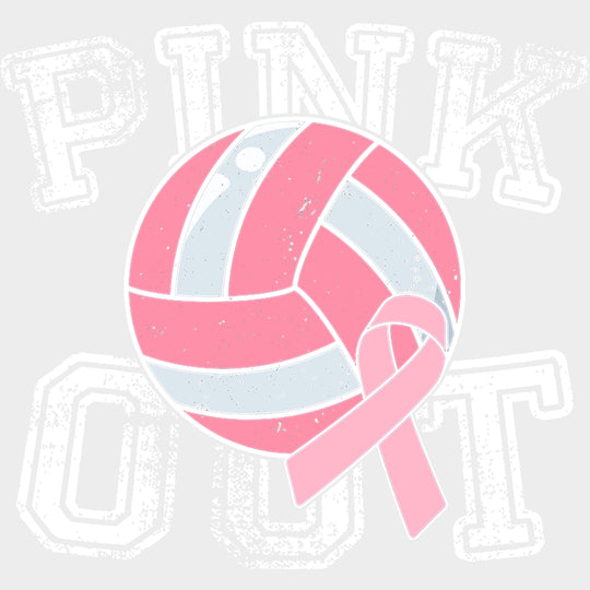 Pink Out - Volleyball DTF Transfers transfer-kingdom Light Color Design (See Imaging)