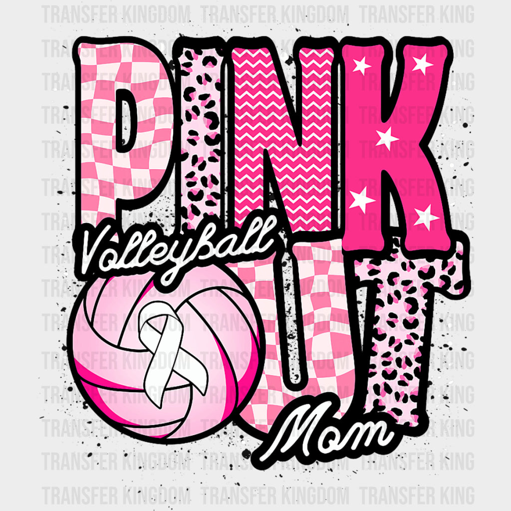 Pink Out Volleyball Mom - Volleyball DTF Transfers transfer-kingdom