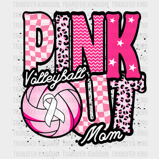 Pink Out Volleyball Mom - Volleyball DTF Transfers transfer-kingdom