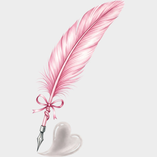 Pink Quill - Writing DTF Transfers transfer-kingdom Light Color Design (See Imaging)