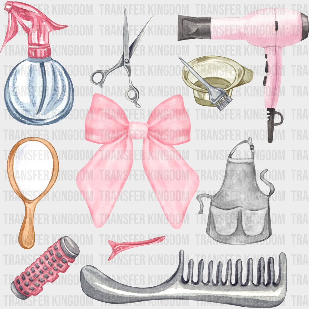 Pink Ribbon - Hair Stylist DTF Transfers