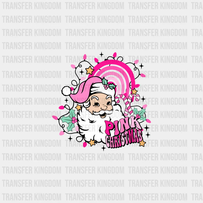 PINK SANTA Christmas Design - DTF heat transfer