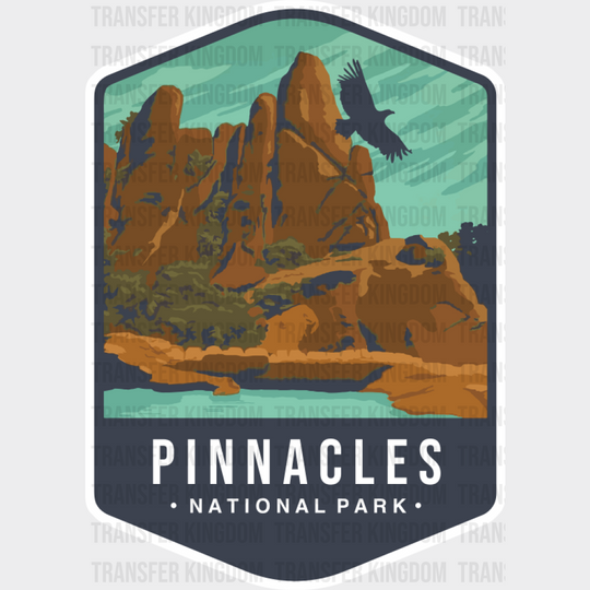 Pinnacles National Park Colorful Design - National Parks DTF Transfer