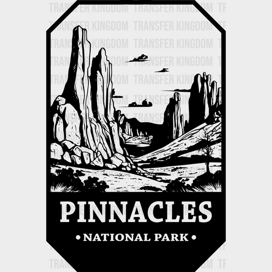 Pinnacles National Park Design - Parks Dtf Transfers Unisex S & M (10’) / Dark Color See Imaging