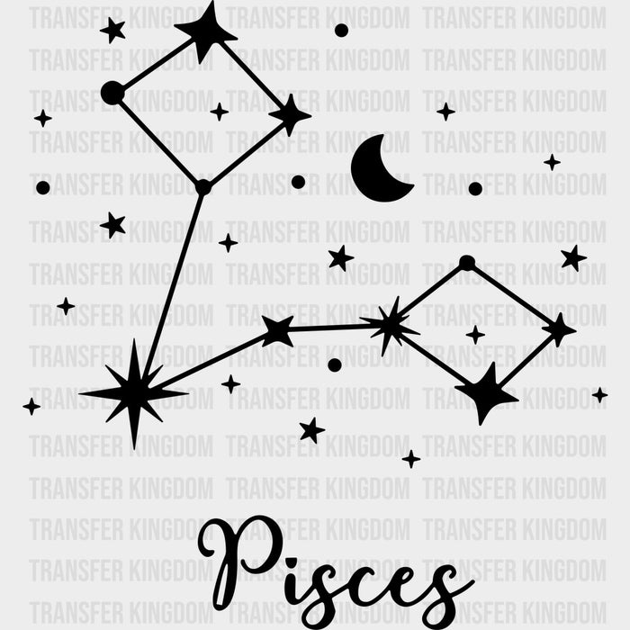 Pisces Constellations - Zodiacs & Horoscopes DTF Transfers