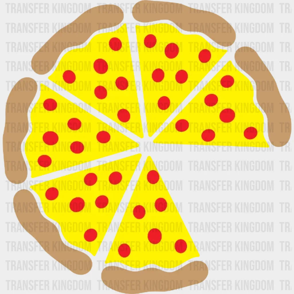 Pizza And Slice Couple Design - Dtf Heat Transfer