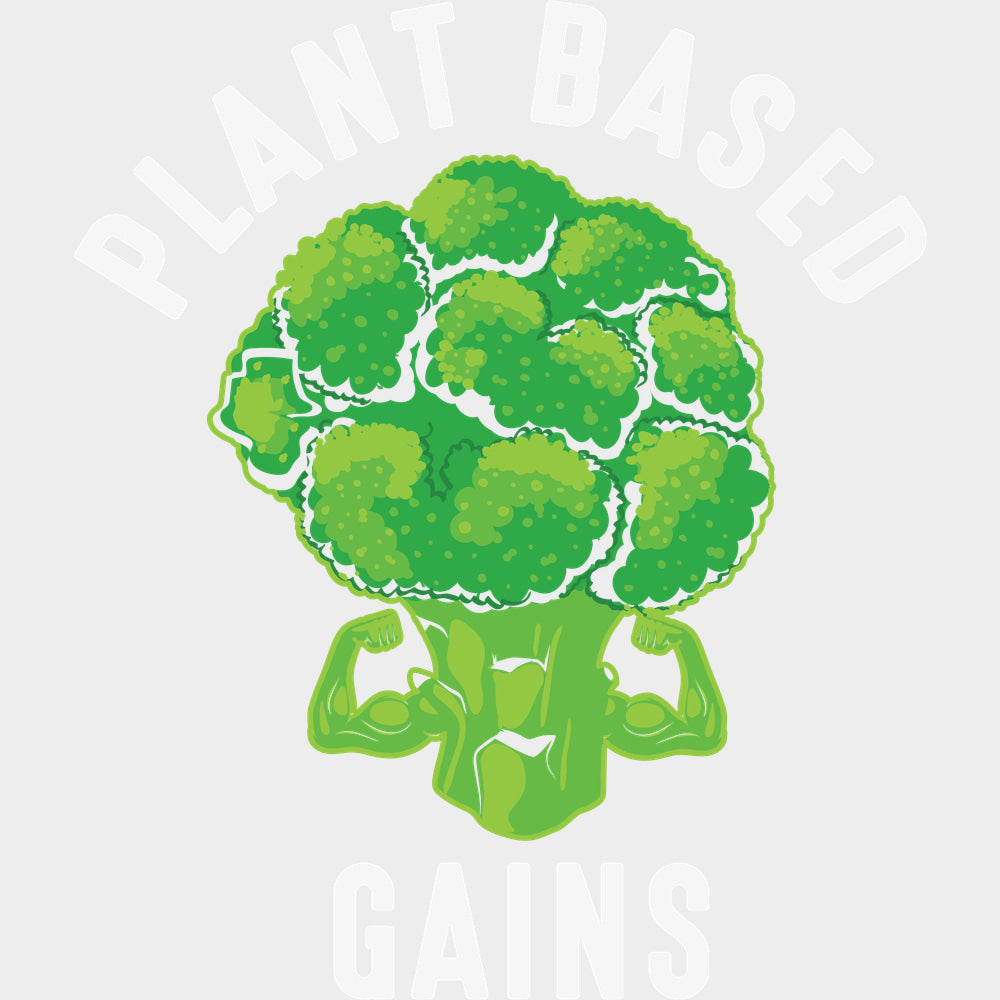 Plant Based Gains - Vegan DTF Transfers - Adult Unisex - S & M (10’’) / Light Color Design (See Imaging)